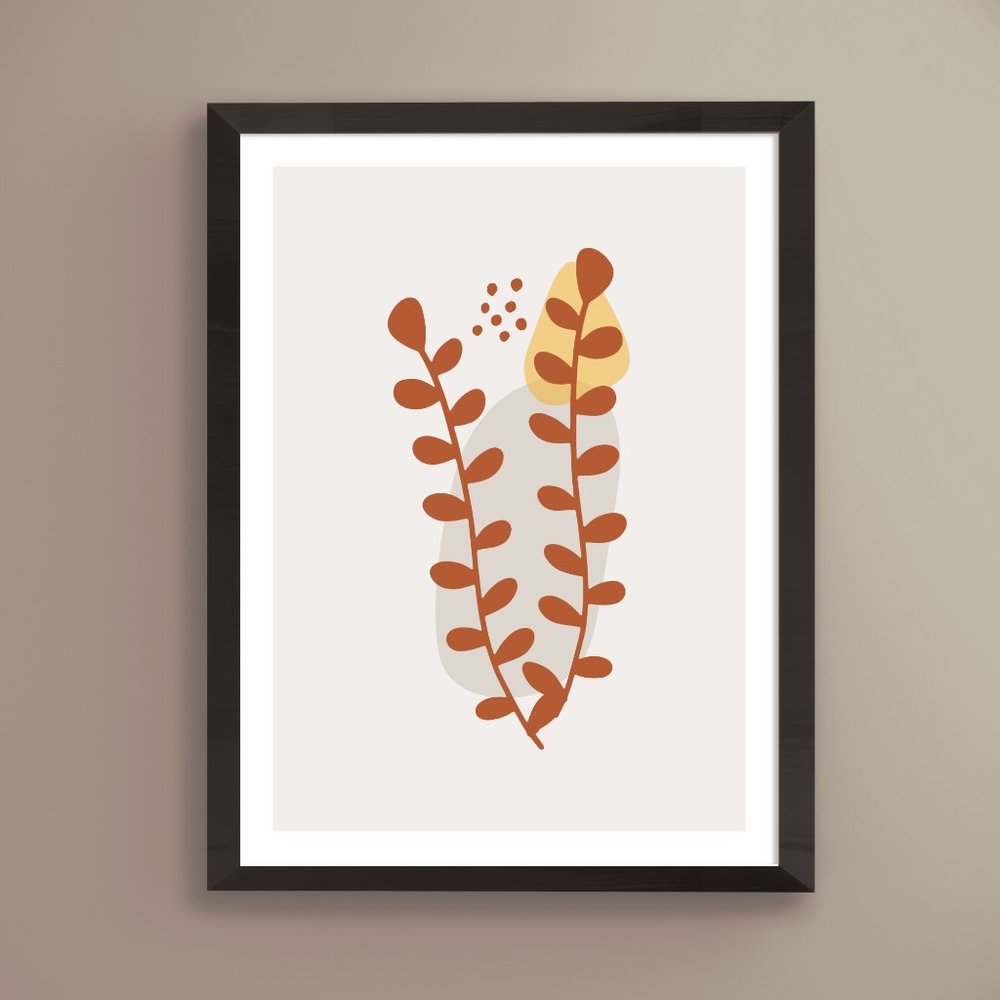 Modern Minimalist Abstract Nature Boho Wall Art Print Home Decor [No Frame]